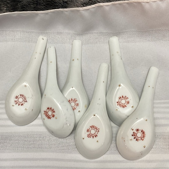 Set of 6 vintage Dragon and Pearl soup spoons - Picture 4 of 16